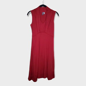 Ibex Red Sleeveless 100% Merino Wool Dress  USA Made Women's Size XS
